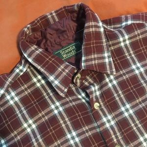 Scandia Woods Burgundy Flannel Vintage